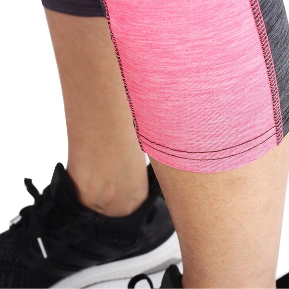 Sugar Pocket High-waist grey and pink capri yoga leggings with pockets, NWT, XL - Picture 6 of 13